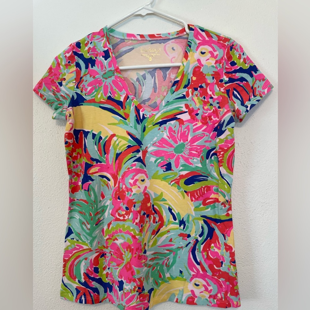 Lilly Pulitzer Casa Banana Print Top sz XS